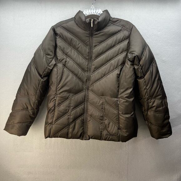 Eddie Bauer Jackets & Blazers - Eddie Bauer Puffer Coat Women's XL Brown Premium Goose Down Winter Gear Normcore